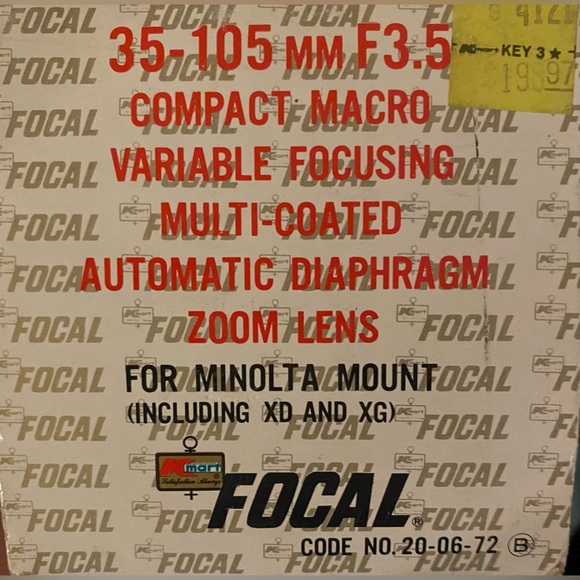 Vintage Focal 35-105mm f/3.5 lens for Minolta - Picture 9 of 9